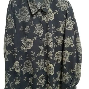 Sz 20 Black print blouse
